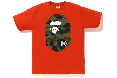 Tričko BAPE 1st Camo Big Ape Head Tee Červená | 001TEF801015X-ORG, 0