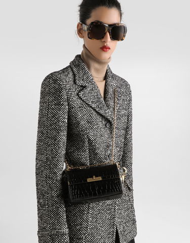 Taška cez rameno Dolce & Gabbana Dolce & Gabbana Marlene City Mini Polished Alligator Shoulder Bag Čierna | BB7766A2R0880999, 1