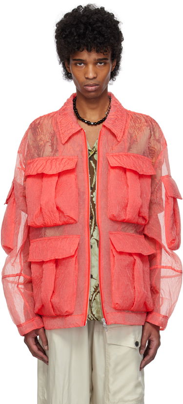 Bunda Dries Van Noten Dries Van Noten Crinkled Pocket Jacket Oranžová | 251-020529-1277, 0