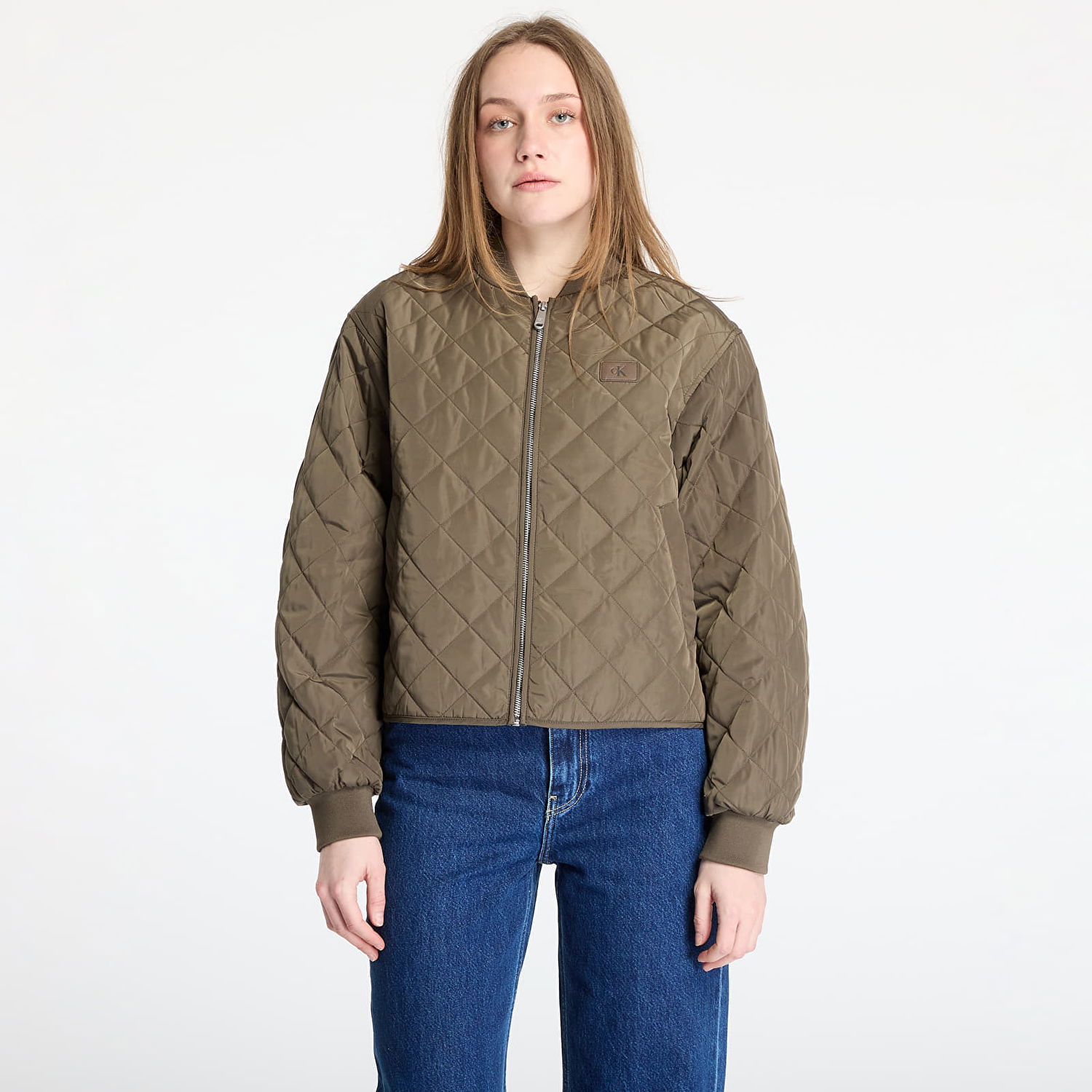 Prešívaná bunda CALVIN KLEIN Calvin Klein Jeans Women's Quilted Bomber Jacket Zelené | J20J224701 PFV, 0