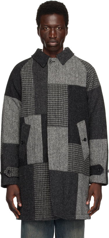 Kabáty BEAMS BEAMS PLUS Bal Collar Patchwork Coat Šedá | 38190054803, 0