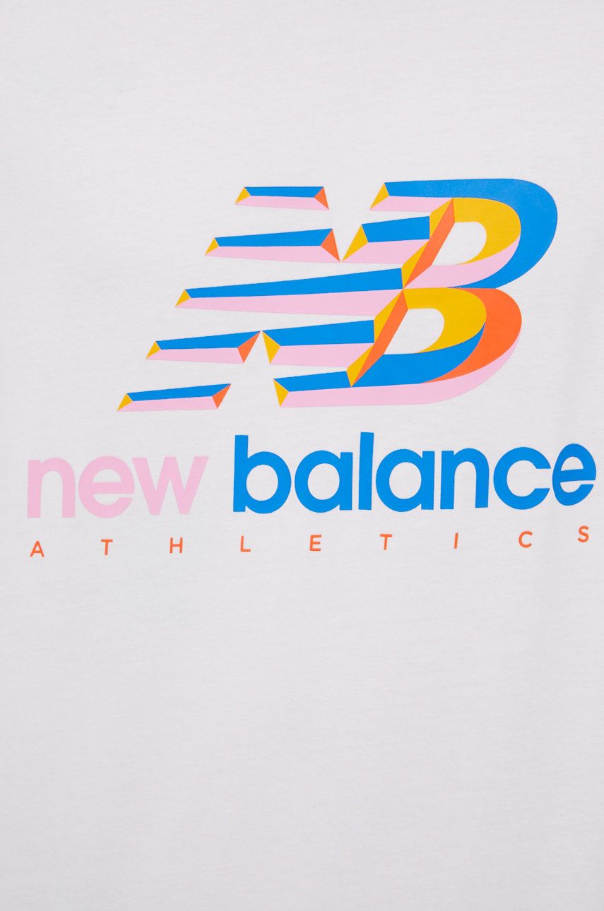 Tričko New Balance Athletics Amplified Logo Tee Biela | MT21503WT, 1