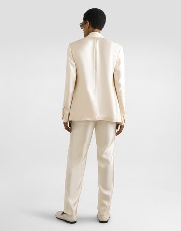 Bunda Dolce & Gabbana Dolce & Gabbana Sicilia Light Single-breasted Silk Twill Jacket Béžová | G2UQ8TFU10SA3791, 2