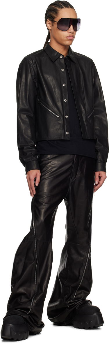 Bunda Rick Owens Rick Owens Hollywood Tour Alice Leather Jacket Čierna | RU01E5742 LSU, 3