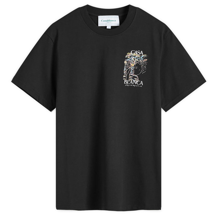 Tričko Casablanca Mushroom Goddess Printed T-Shirt Čierna | WF24-JTS-002-02-BLACK