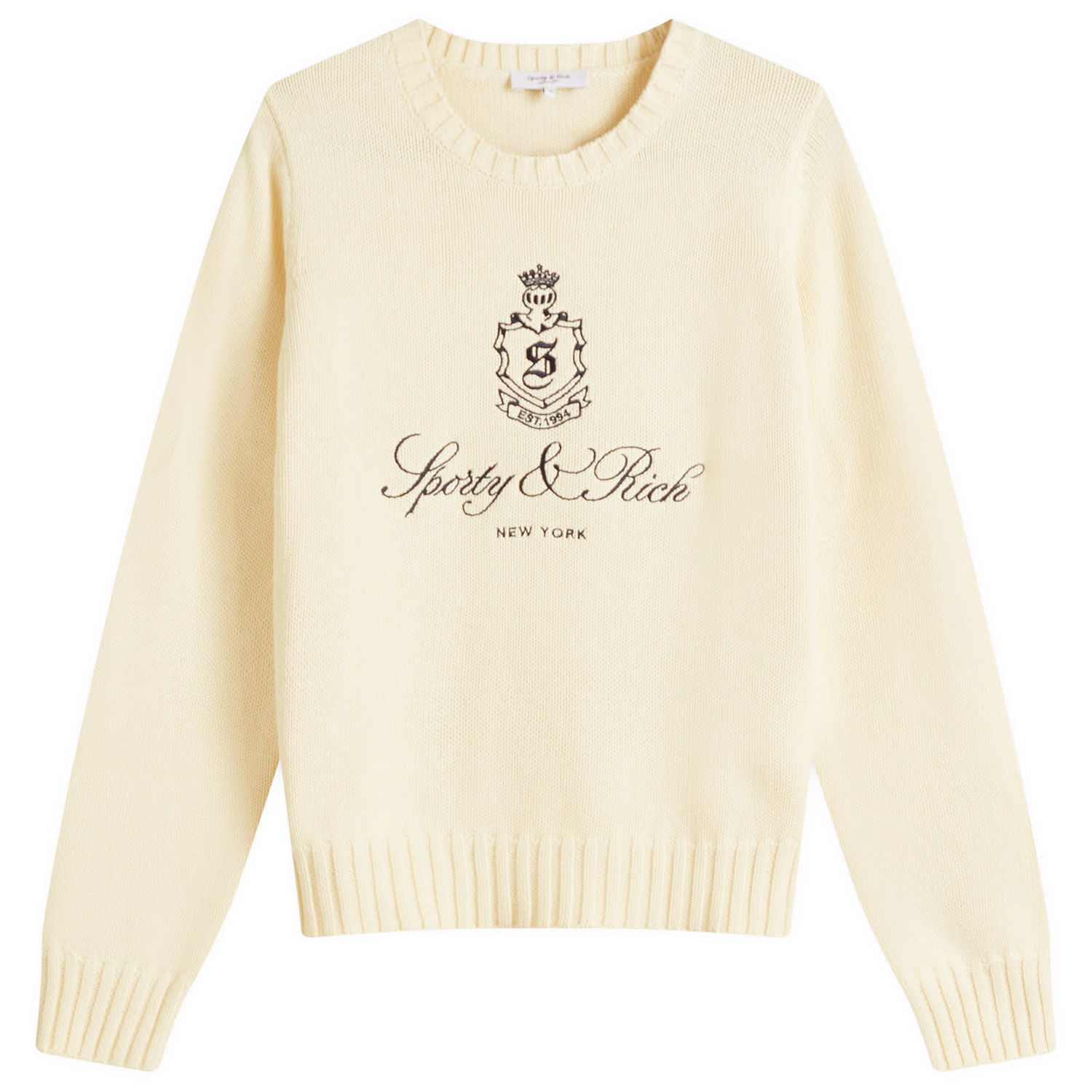 Sveter Sporty & Rich Sporty & Rich Women's Vendome Knitted Jumper, Size Large Béžová | WS065606205WH37, 1