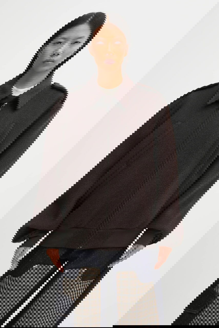 Bomber bunda Maison Margiela MM6 Maison Margiela Wool Jacket Transitional Oversize Hnedá | S62AN0169.M35635.002F, 0