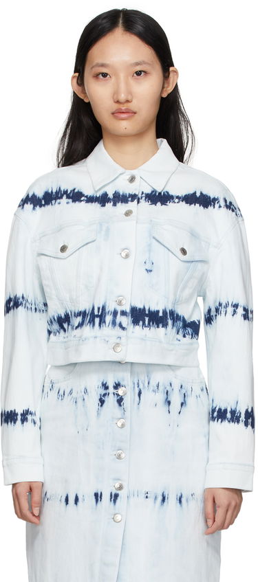 Bunda Stella McCartney Stella McCartney Tie-Dye Cropped Jacket Modrá | 604124SOH67, 0
