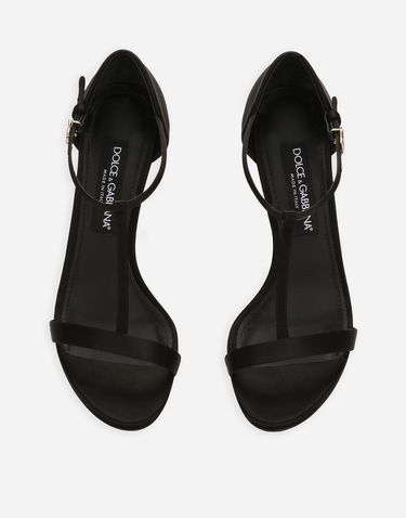 Tenisky a topánky Dolce & Gabbana Satin T-bar Sandals Čierna | CR1766A763080999, 3