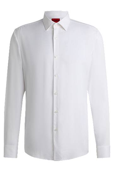 Košeľa BOSS Slim-Fit Satin Shirt Biela | 50539769, 0