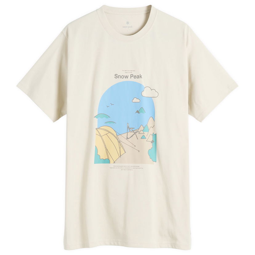 Tričko Snow Peak Snow Peak Camping Graphic T-Shirt, Size Small Béžová | TS-25AU008-IVO