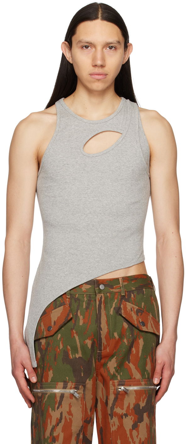 Tielko Dion Lee Cutout Asymmetric Tank Top Šedá | C3129S23, 0