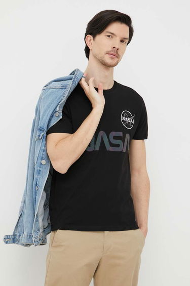 Tričko Alpha Industries NASA Rainbow Reflective Tee Čierna | 178501RR.03, 0