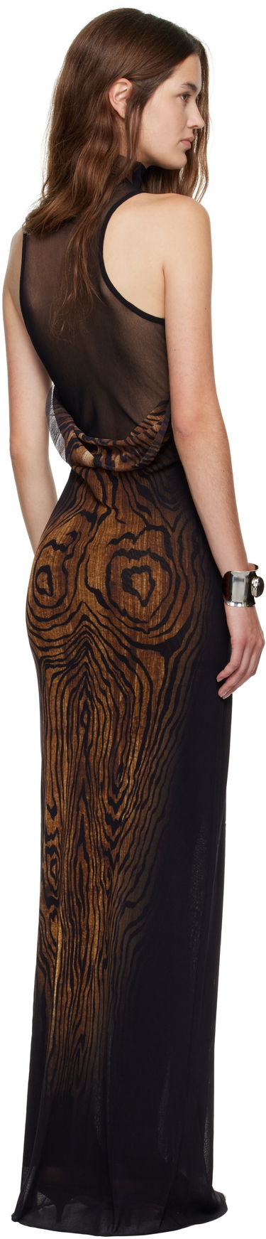 Šaty Jean Paul Gaultier Jean Paul Gaultier 'The Long Draped Wood' Maxi Dress Čierna | 25/03-W-DR029-M002P-0060, 2