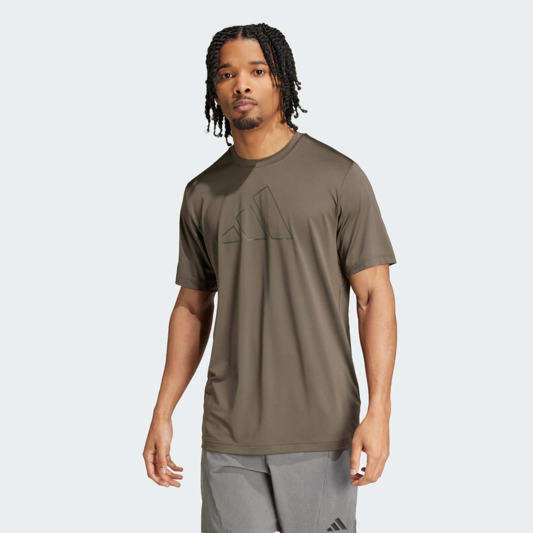 Tričko adidas Performance Training Big Logo T-Shirt Zelené | JE1132, 0