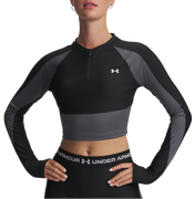 Long Sleeve Crop Top HG Rib 1/4 Zip