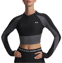 Long Sleeve Crop Top HG Rib 1/4 Zip