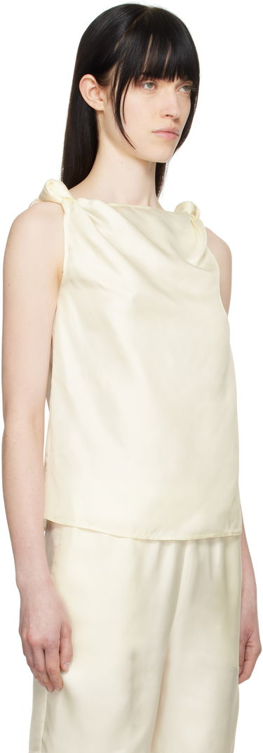 Tielko Loulou de Saison Loulou de Saison Remy Knotted Tank Top Čierna | REMY, 4