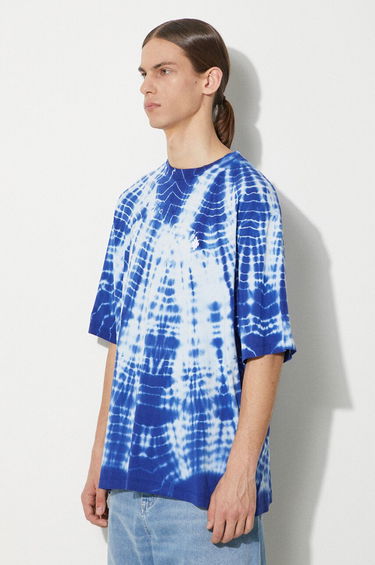 Tričko Marcelo Burlon Marcelo Burlon Soundwaves Tie-Dye T-Shirt Modrá | CMAA054S24JER0044501, 3