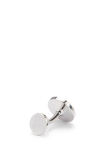 Šperky BOSS BOSS Round Cufflinks with Engraved Logo Metalická | 50495126, 1