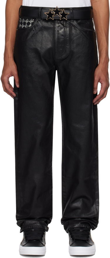 Džínsy AMIRI AMIRI MA Quad Straight Waxed Jeans Čierna | AMDNGH1059, 0