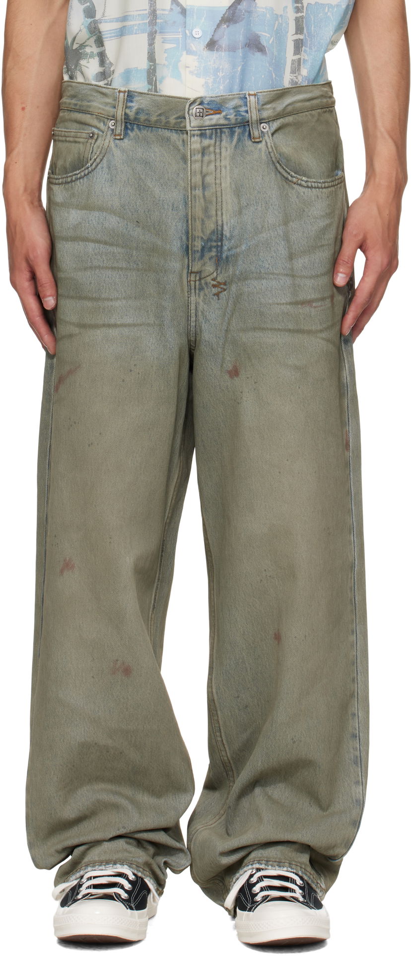 Džínsy Ksubi Maxx Greaser Jeans Zelené | MPF25DJ042