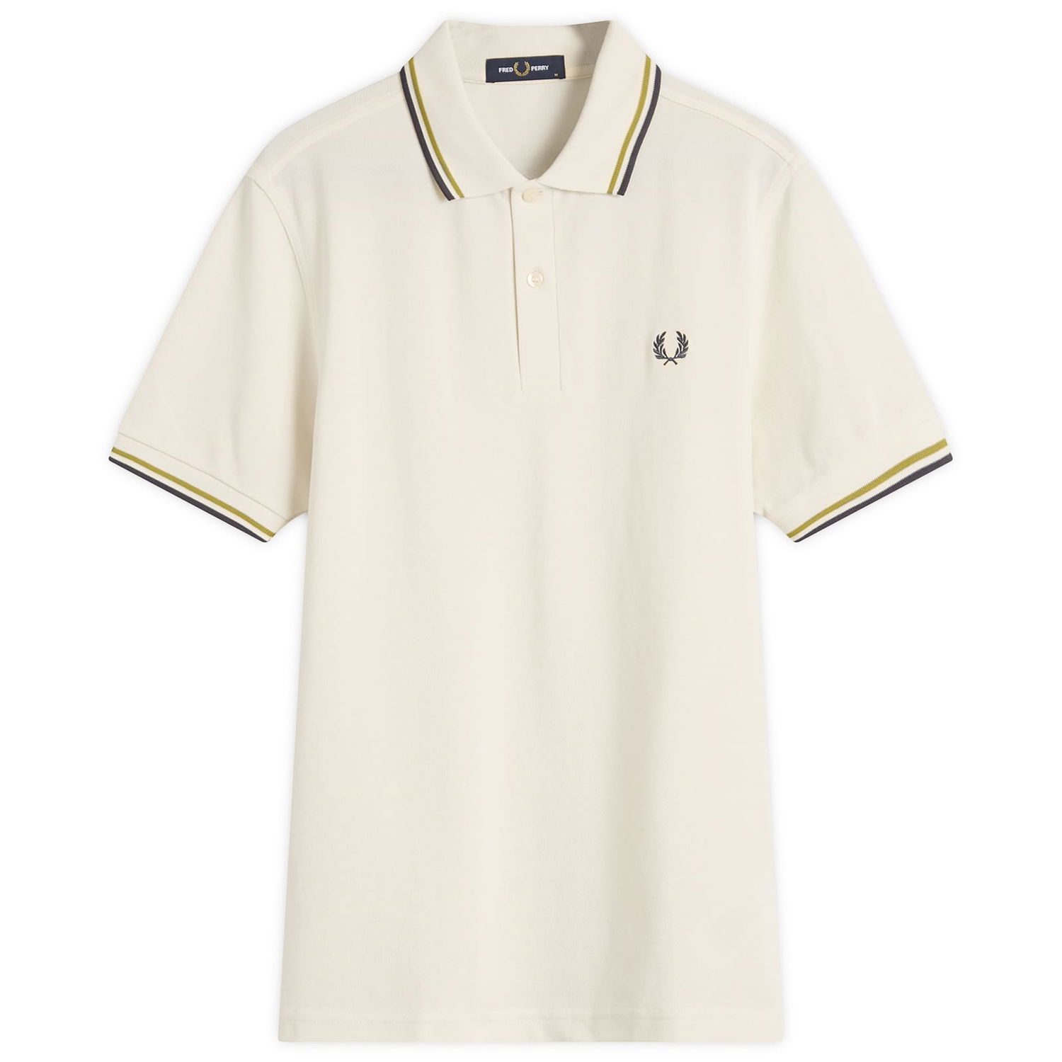 Polo tričko Fred Perry Fred Perry Twin Tipped Polo Shirt, Size Large Biela | M3600-46A, 0