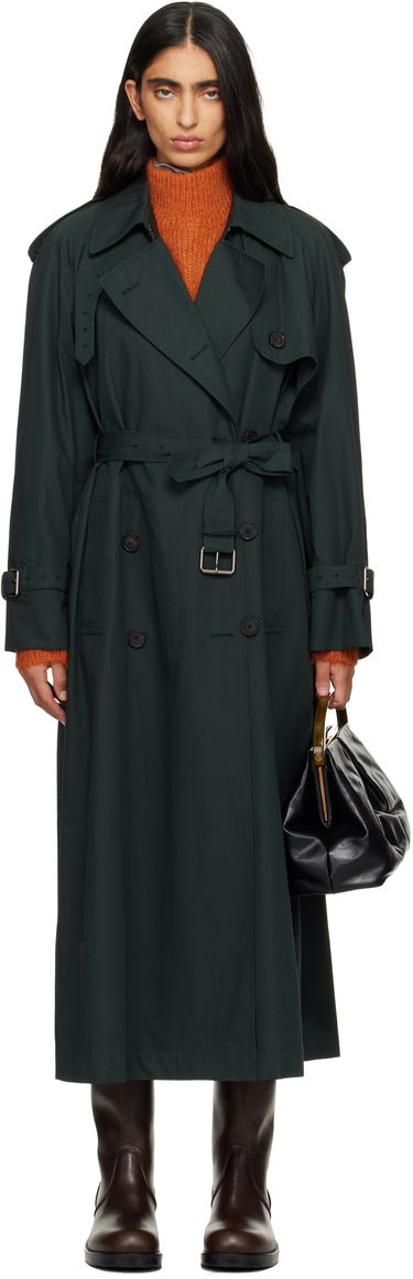 Trenčkot Dries Van Noten Dries Van Noten Double-Breasted Trench Coat Zelené | 252-010250-2291, 0