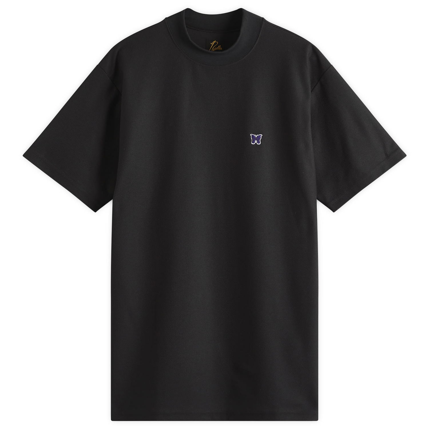 Tričko Needles Needles Mock Neck T-Shirt, Size Medium Čierna | QV353-C, 1