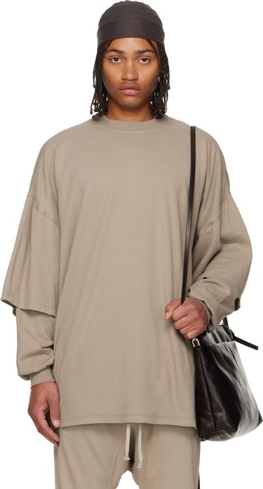 Mikina Rick Owens Concordians Tommy Hustler Layered Sleeve Oversized Sweatshirt Béžová | DU02E7266 JDB, 0