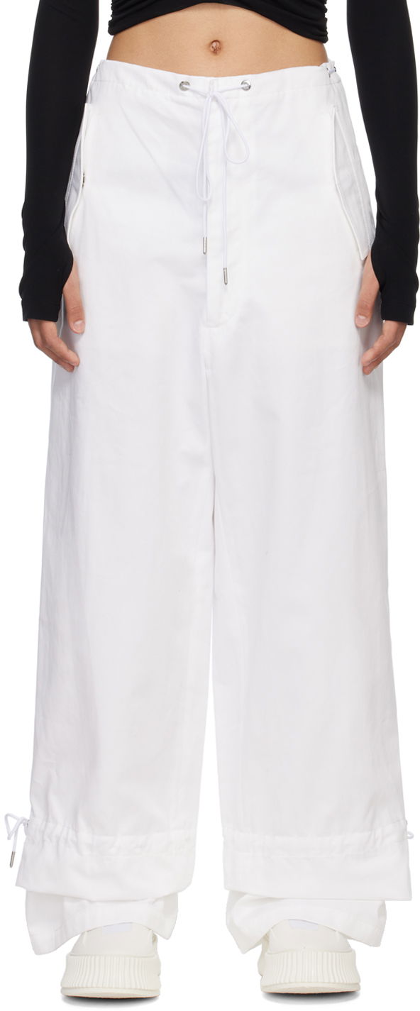 Cargo nohavice Dion Lee Dion Lee Eyelet Tie Trousers Biela | A2273R22, 0