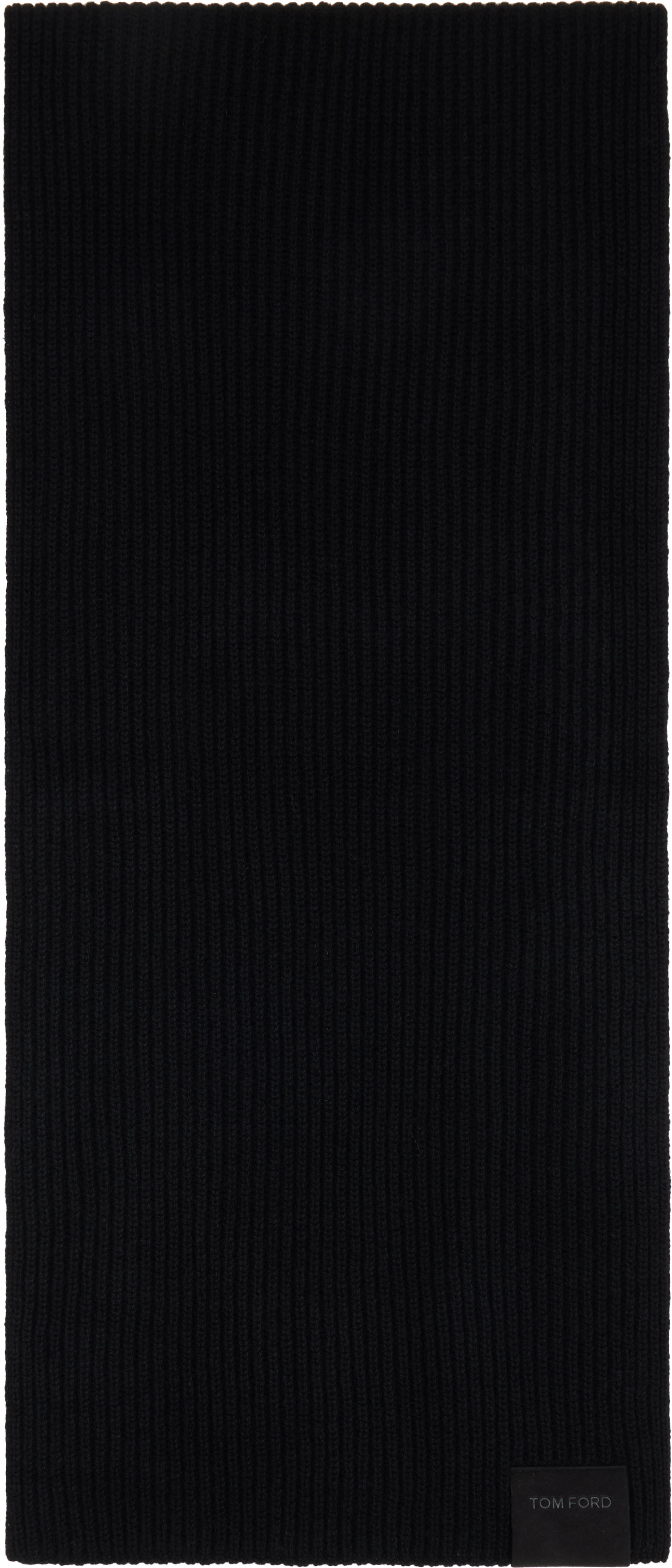 Šál Tom Ford TOM FORD Cashmere Ribbed Knit Scarf Čierna | KSR015-YMK066, 0
