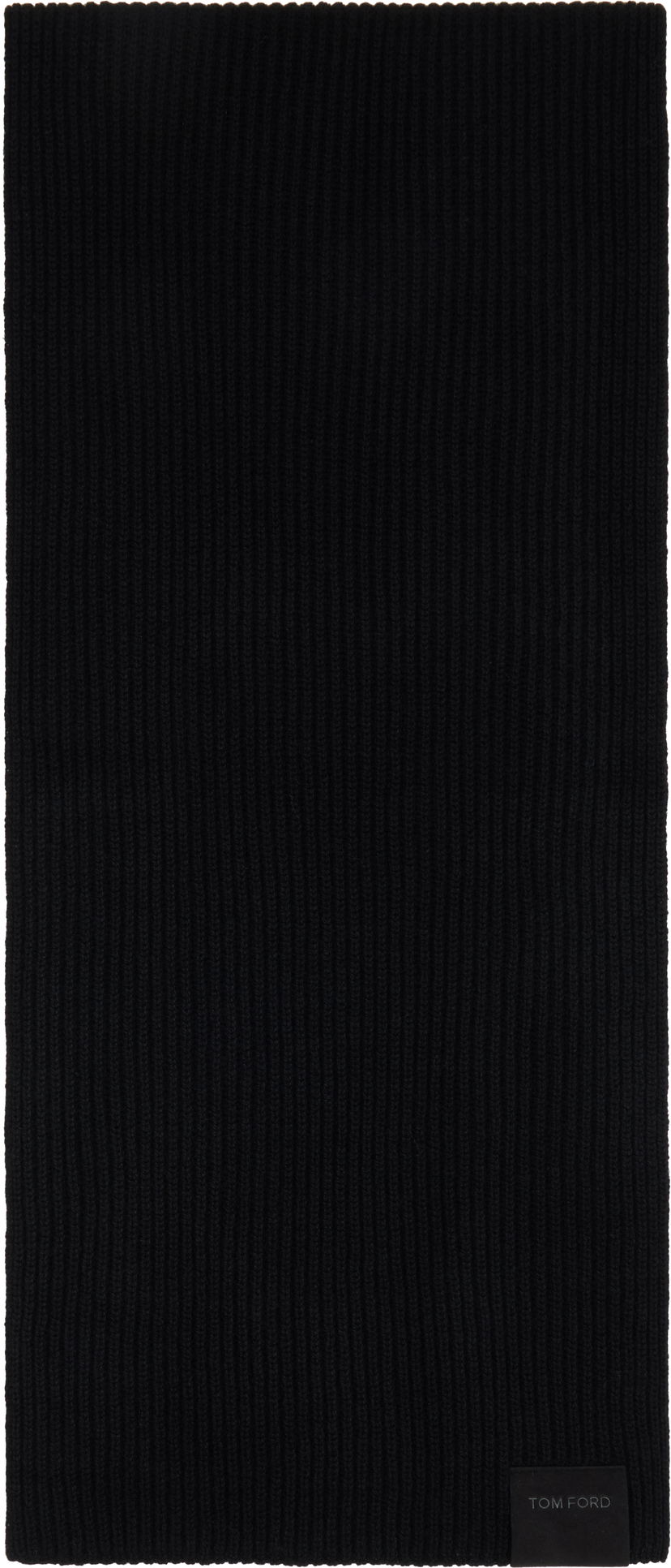 Šál Tom Ford TOM FORD Cashmere Ribbed Knit Scarf Čierna | KSR015-YMK066