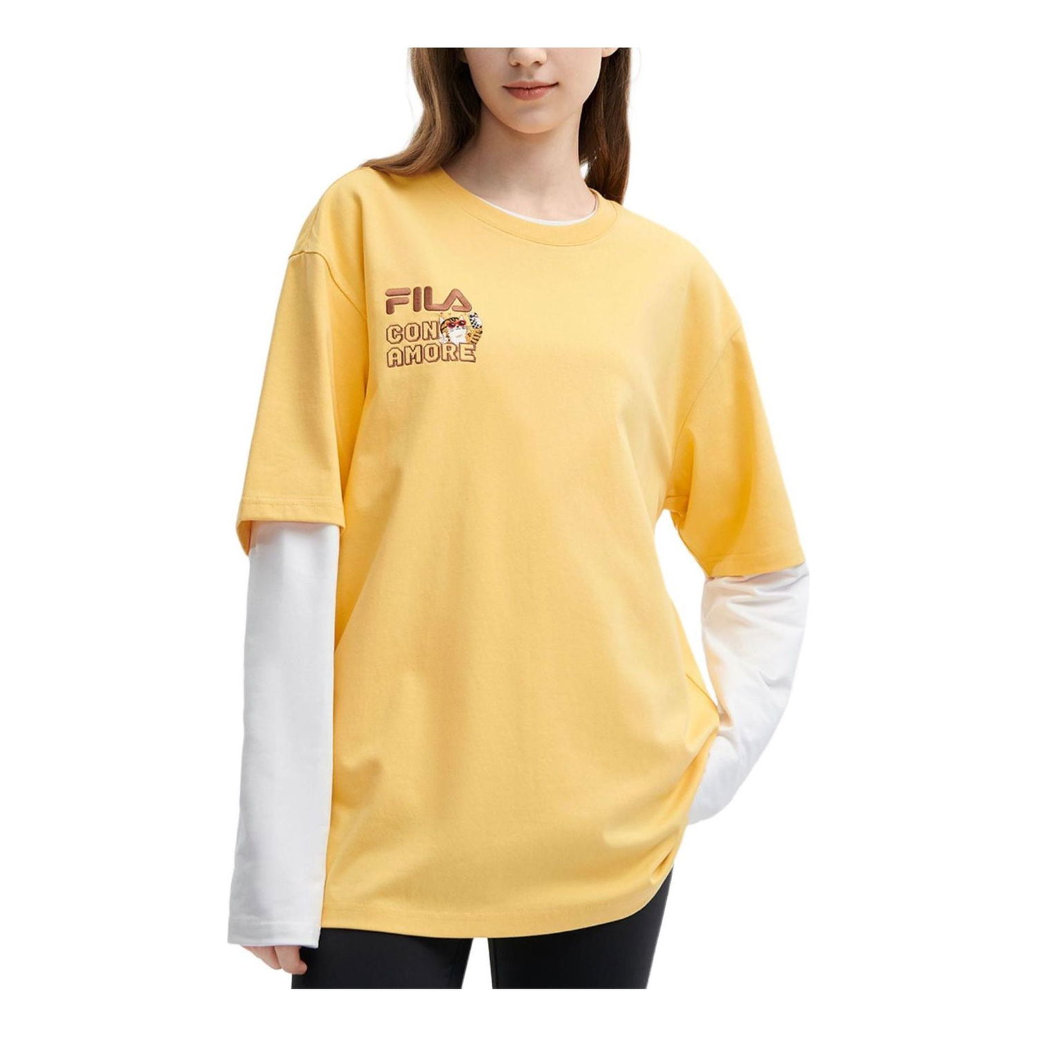 Tričko FILA Originale Collection Graphic Long Sleeve T-Shirt Žltá | F11U429102F-YE, 0