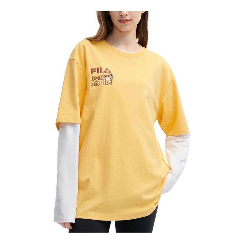 Tričko FILA Originale Collection Graphic Long Sleeve T-Shirt Žltá | F11U429102F-YE