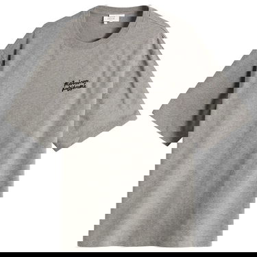 Tričko MAISON KITSUNÉ Maison Kitsuné Handwriting Embroidery Oversize T-Shirt, Size Large Šedá | OM00123KJ0119-H131, 1