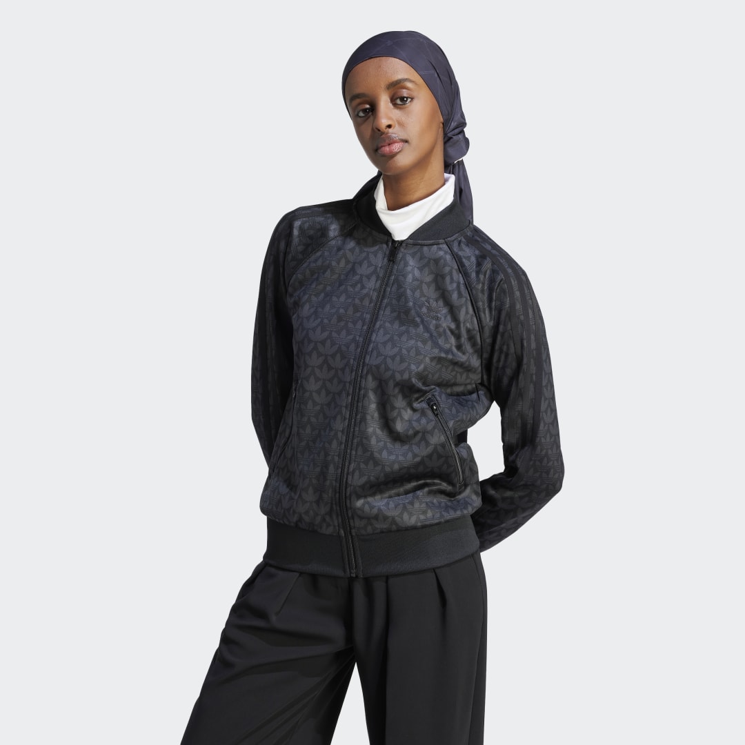 Bunda adidas Originals Trefoil Monogram SST Čierna | II3193, 1