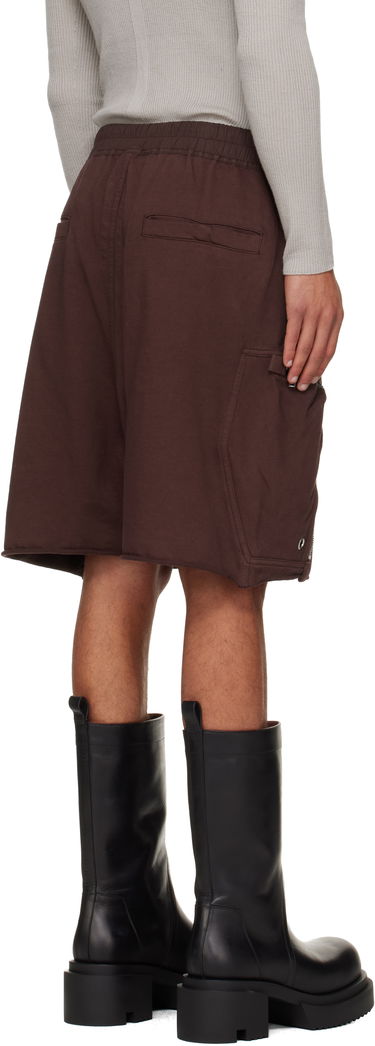 Šortky Rick Owens Rick Owens DRKSHDW Concordians Bauhaus Drawstring Zipped Cargo Shorts with Raw Hem Hnedá | DU02E7389 RIG, 2