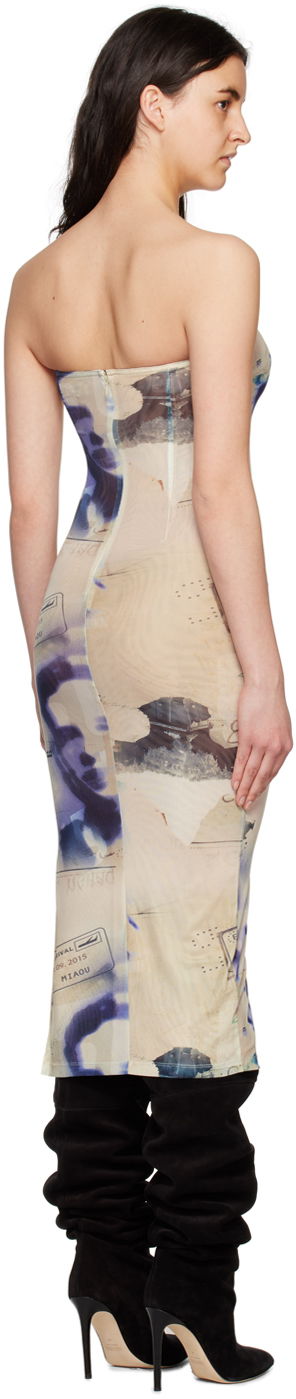 Šaty Miaou Miaou Lila Print Midi Dress Béžová | 5025PM2COR, 2