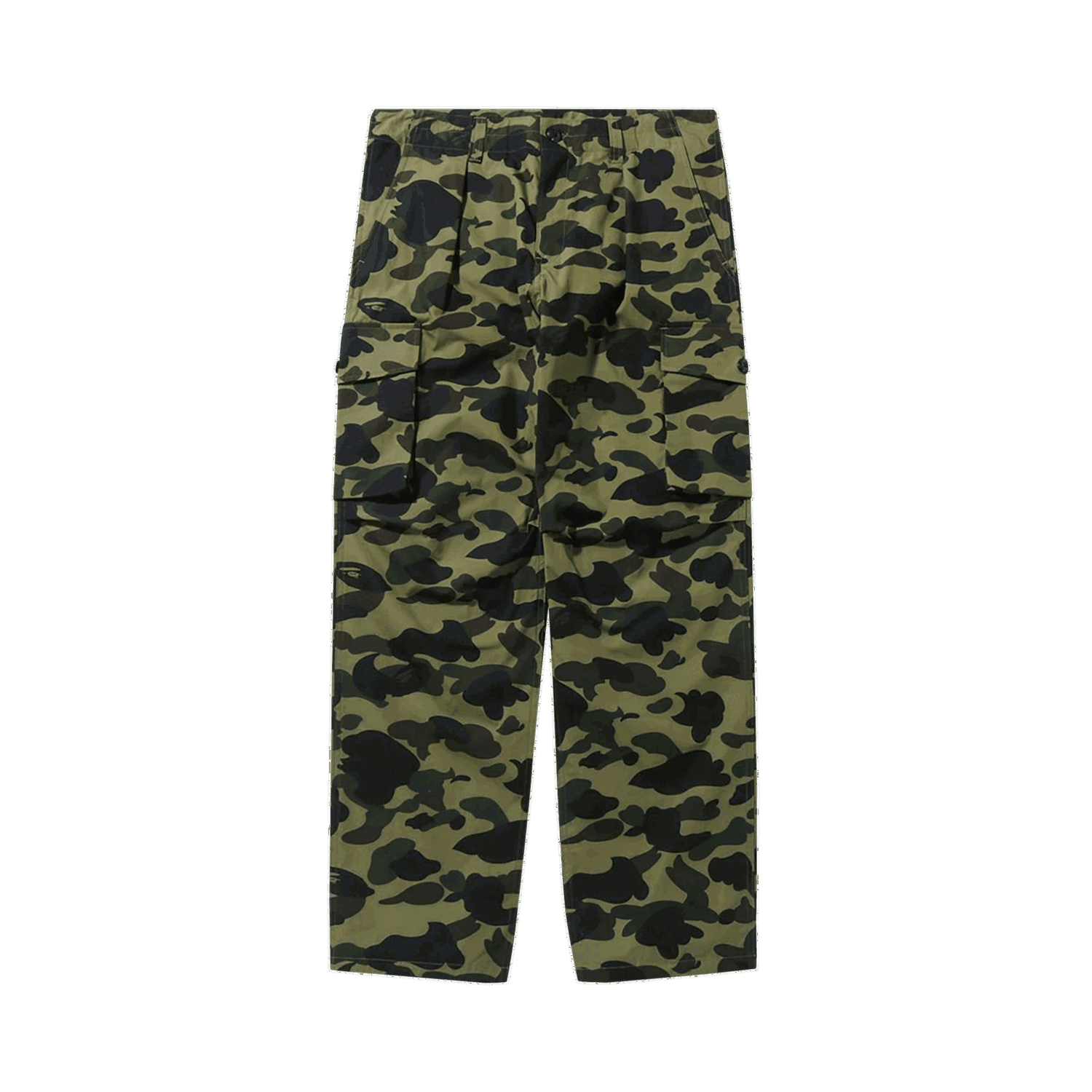 Tepláky BAPE 1st Camo Wide Fit 6 Pocket Pants Zelené | 1H80 152 017 GREEN, 0