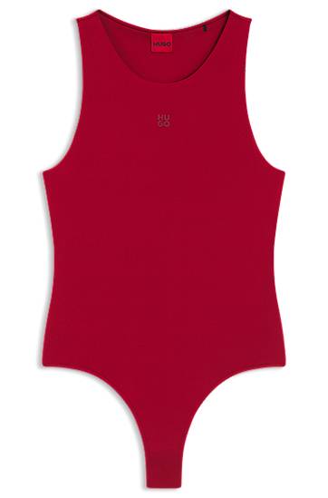 Body BOSS HUGO Stretch Jersey Bodysuit Červená | 50545196, 0