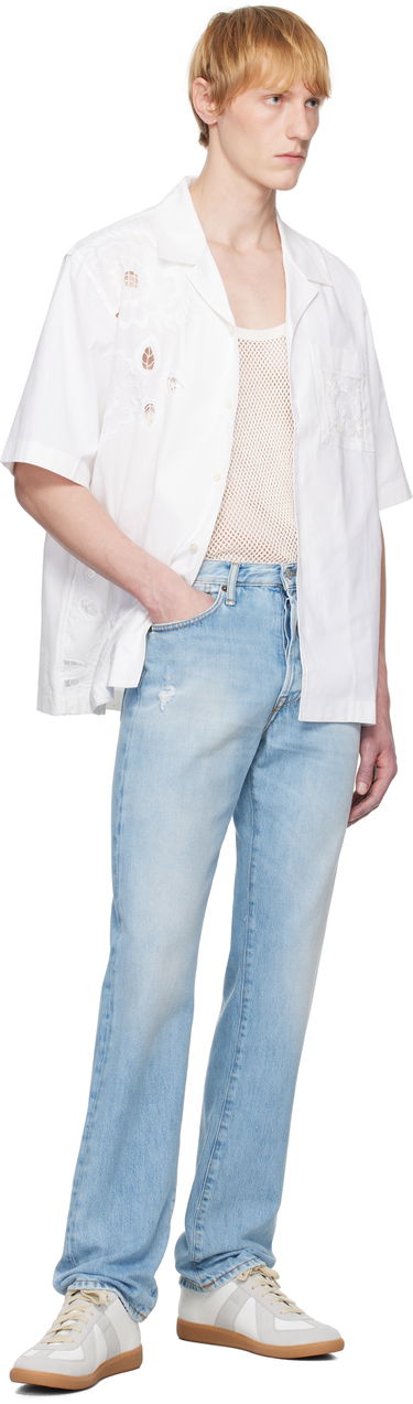 Košeľa Marine Serre Marine Serre Regenerated Linen Bowling Shirt Biela | USI016A UWOV0007, 3