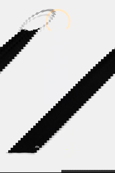 Šál Lacoste Ribbed Wool Beanie and Scarf Set Čierna | RB5385, 2