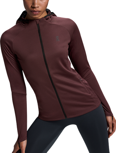 Mikina On Running Hoodie Climate Zip Červená | 1we10330398, 0