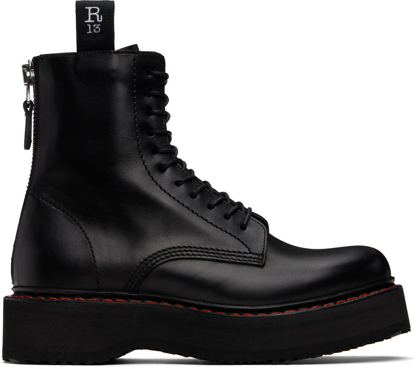 Oblečenie R13 R13 Single Stack Boots Čierna | R13WS025-S001A