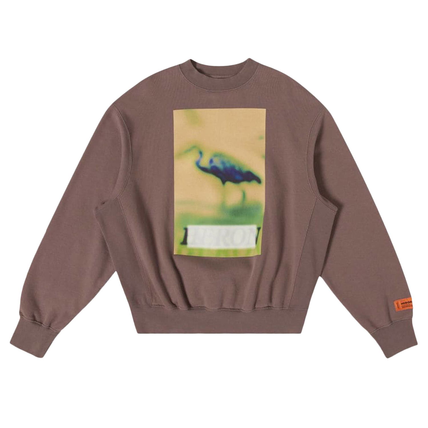 Mikina HERON PRESTON Censored Print Crewneck Šedá | HMBA020F22JER0030919, 1