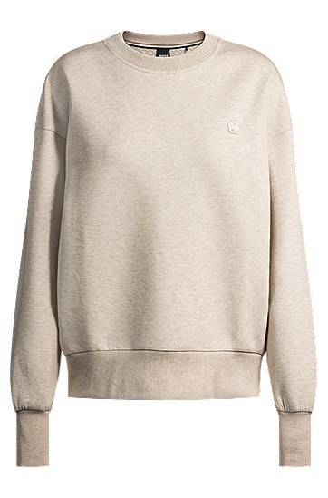 Sveter BOSS Double B Monogram Sweatshirt Béžová | 50534558, 0