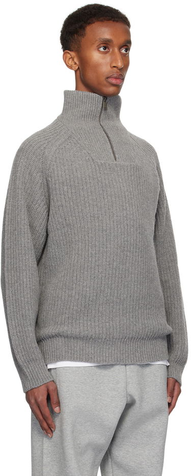 Sveter Carhartt WIP Ribbed Half-Zip Sweater Čierna | I033913, 4