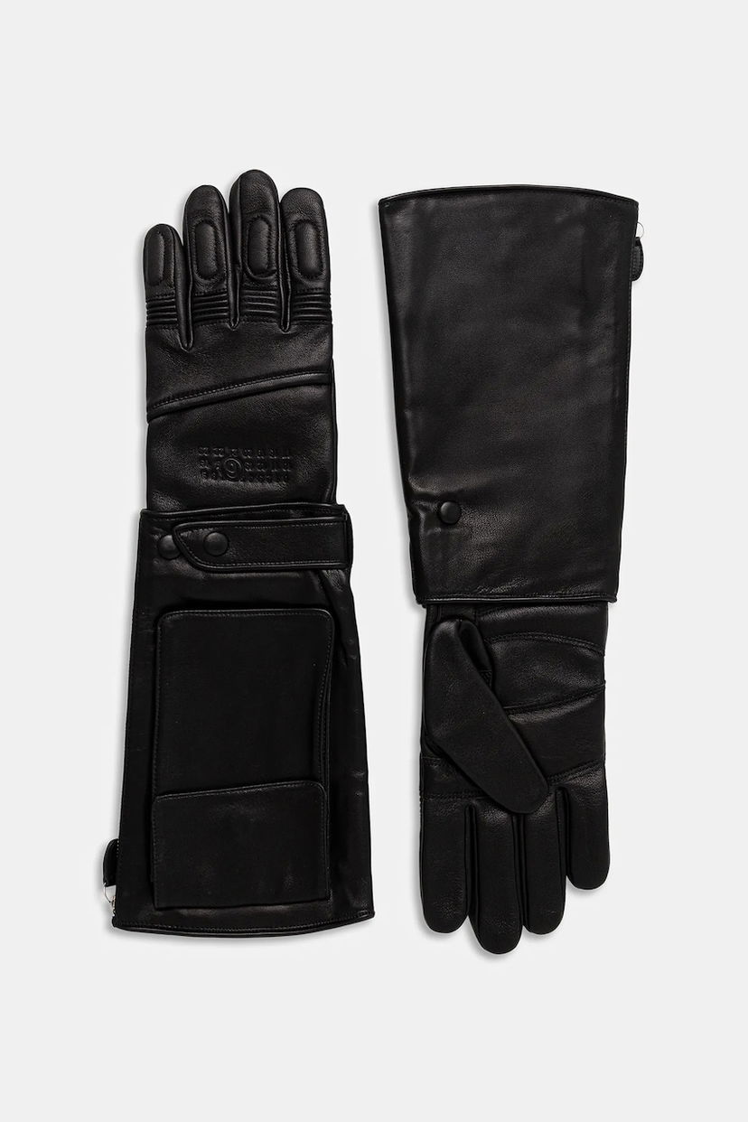 Rukavice Maison Margiela Long Leather Gloves MM6 Maison Margiela x Agnelle Čierna | SH2TS0004.M07014.900