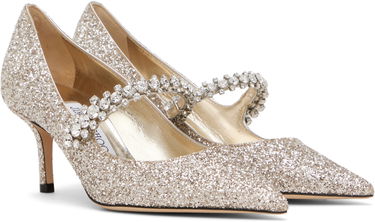 Tenisky a topánky Jimmy Choo Jimmy Choo Bing 65 Crystal Embellished Glitter Pumps Metalická | BING PUMP 65, 3